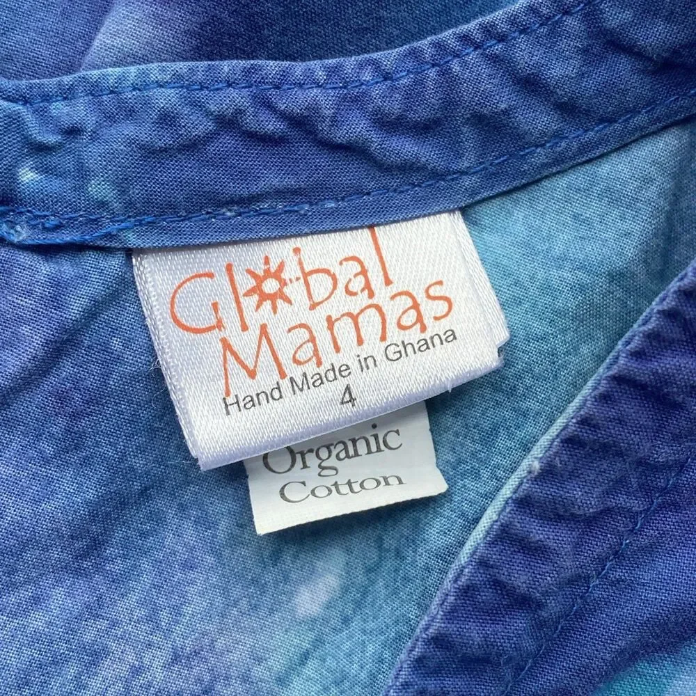 Girls Global Mamas Dress 4 100% Organic Cotton Dress Sundress Galaxy Dopamine - Picture 9 of 10